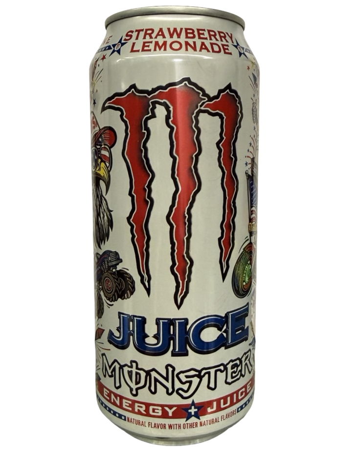 Monster Energy Juice Strawberry Lemonade 473ml – jahodová limonáda s džusem Monster Energy Juice Strawberry Lemonade 473ml